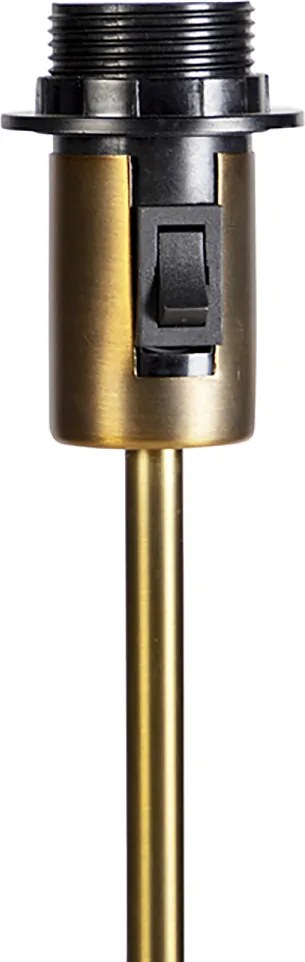 Lampa stojąca regulowana brązowa z abażurem w kolorze jasnoszarym 50 cm - Parte