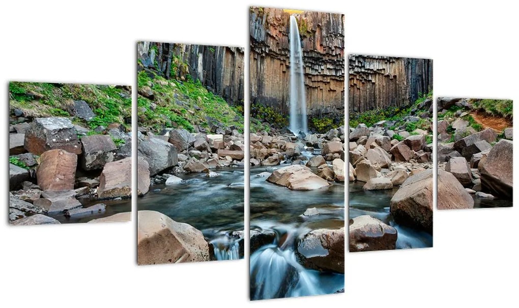 Obraz - Wodospad Svartifoss, Islandia (125x70 cm)