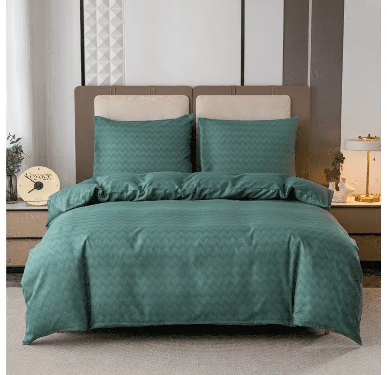 PrzytulneMieszkanie.pl PrzytulneMieszkanie.pl Pościel z mikrofibry ZEFELLE ciemnozielona Rozmiar pościeli: 2 szt 70 x 90 cm | 200 x 220 cm