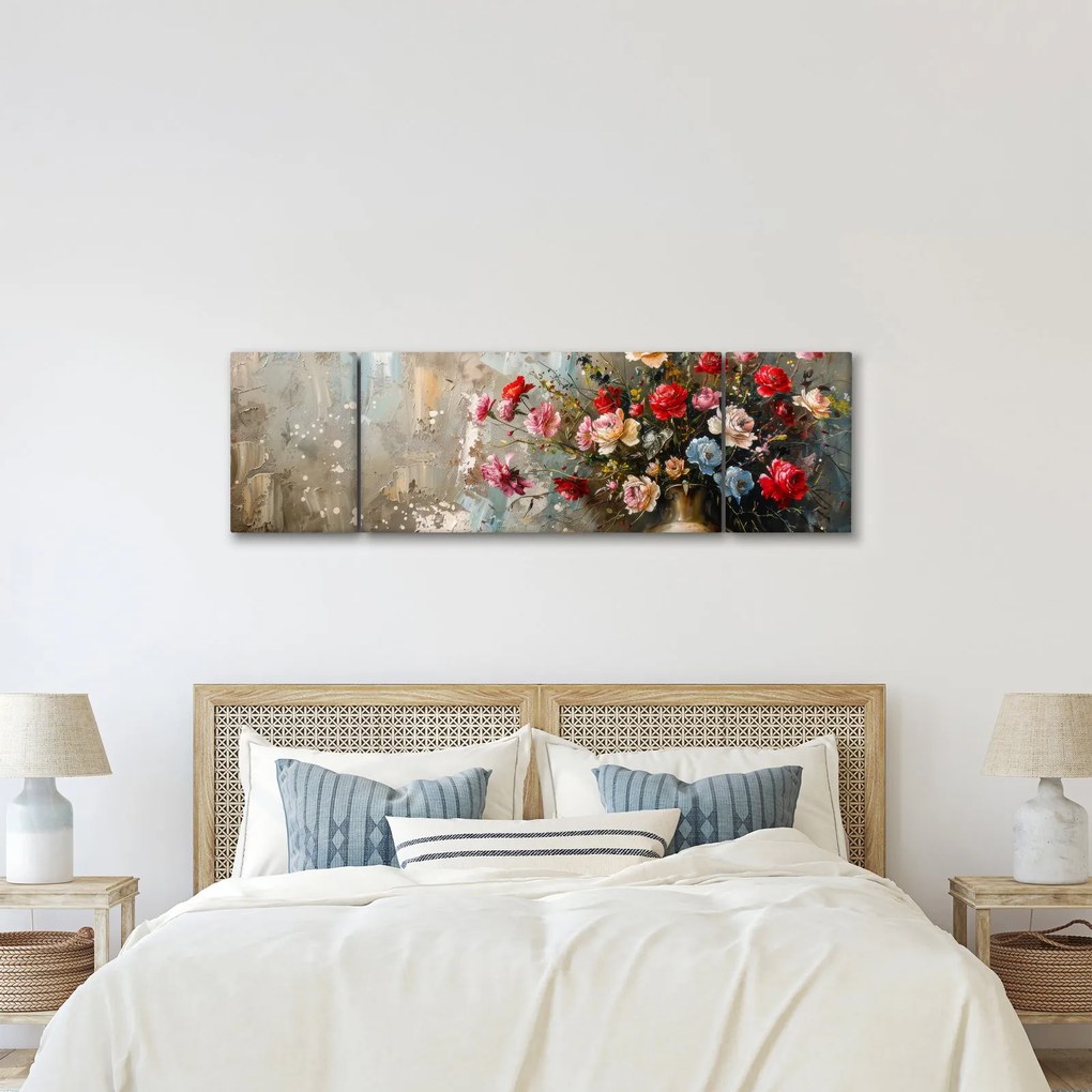 Obraz - Wazon z kwiatami (170x50 cm)
