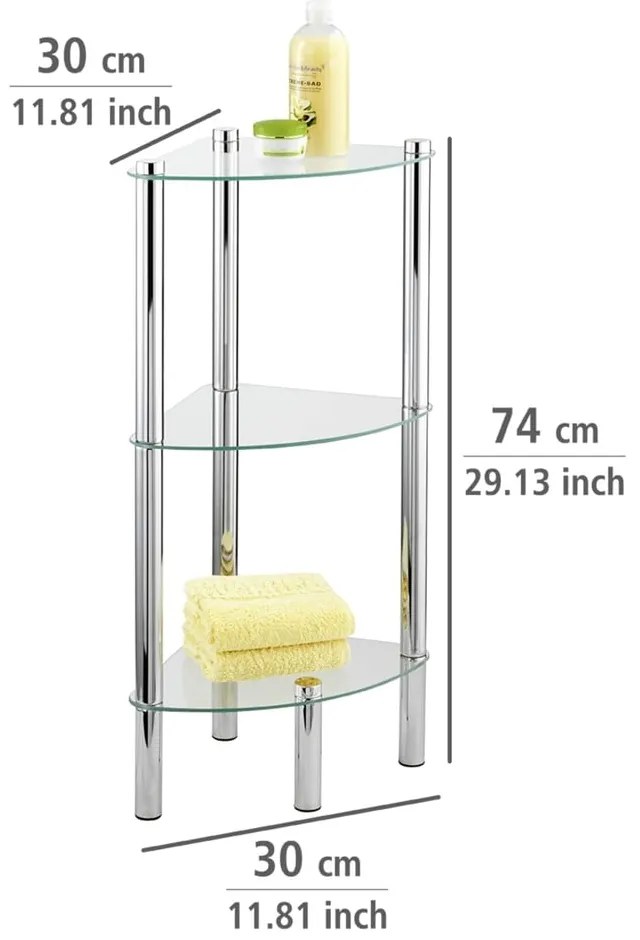 Szafka narożna z 3 półkami Wenko Corner