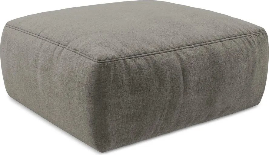 Szary podnóżek z tkaniny szenilowej Kuki – Makamii