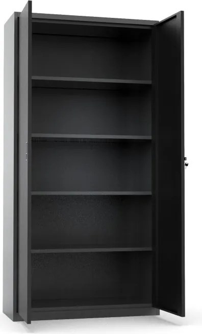 Szafa warsztatowa G1, 1800 x 900 x 380 mm, 4 półki, ciemnoszara