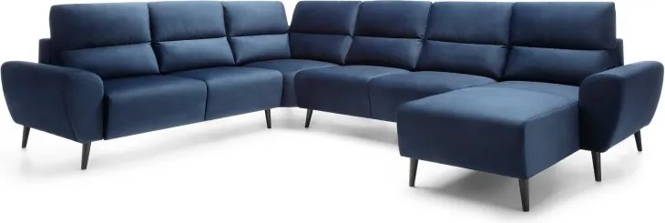 Narożnik BOSCO XL zestaw z elektryczną funkcją regulacji tkanina Monolith 77 Niebieski WERSAL