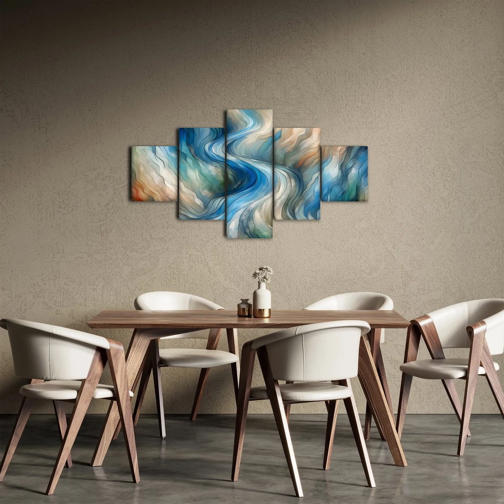 Obraz - Abstrakcyjny nurt (125x70 cm)