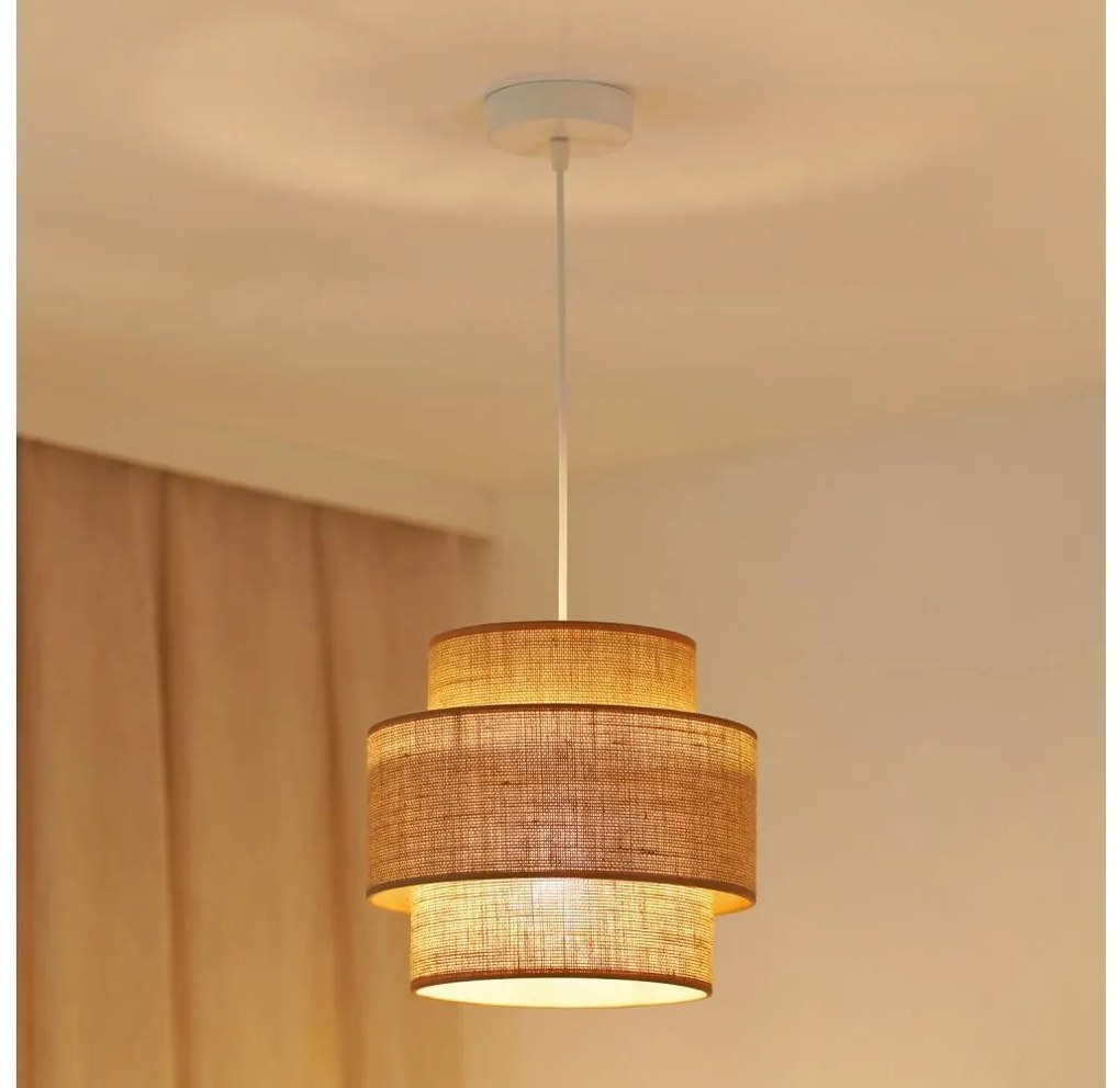 Brilagi - Lampa wisząca SPACE YUTE 1xE27/15W/230V pr. 25 cm beż/biały