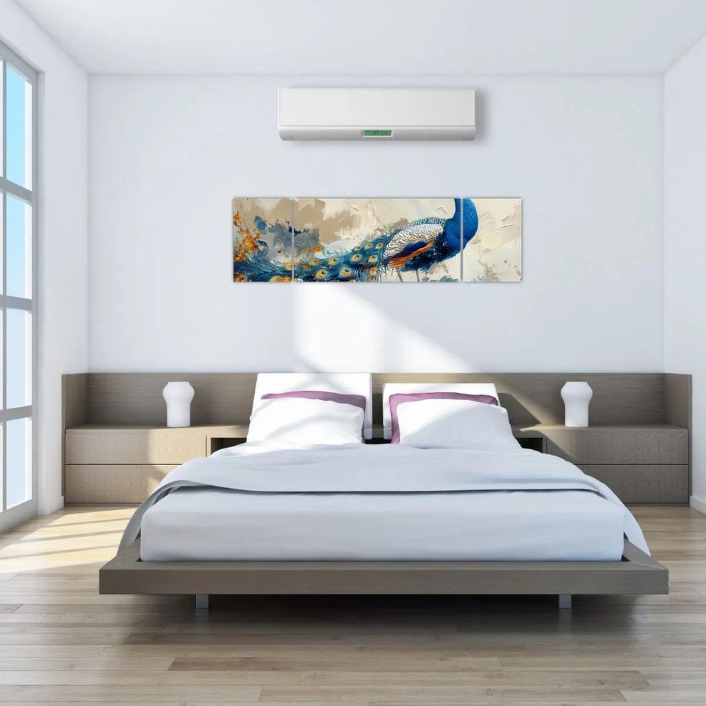 Obraz - Paw, malarstwo (170x50 cm)