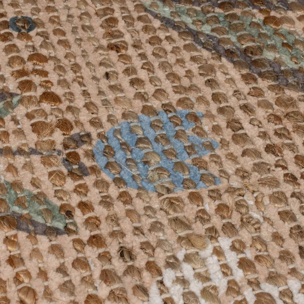 Naturalny dywan z mieszanki juty tkany ręcznie 200x290 cm Ariana Jute Floral – Flair Rugs