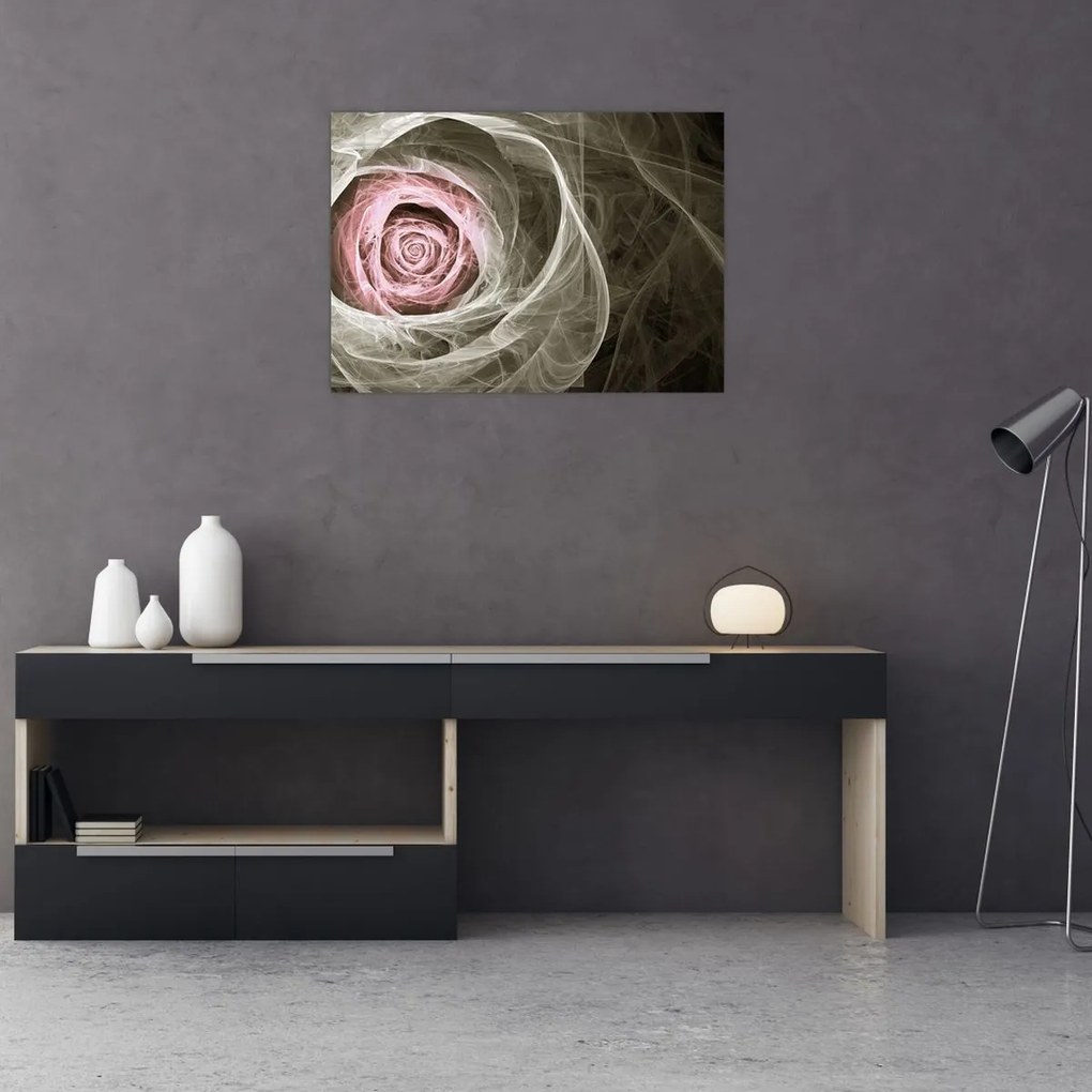 Obraz - Abstrakcyjny róż jasnoróżowy (70x50 cm)