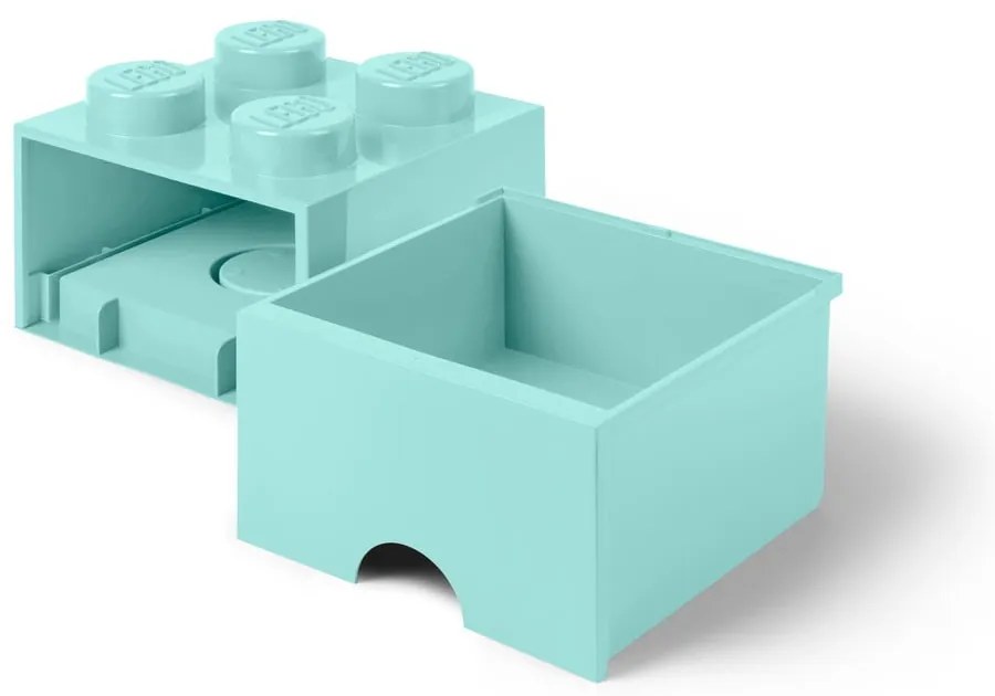 Jasnoniebieski kwadratowy pojemnik LEGO®