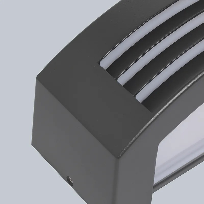 Inteligentna lampa ścienna antracytowa IP44 w tym Wi-Fi P45 - Hurricane 1