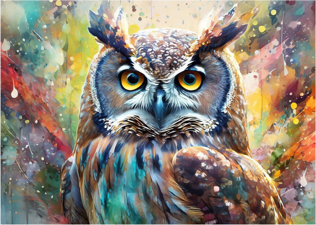 Obraz - Malowanie sowy (70x50 cm)