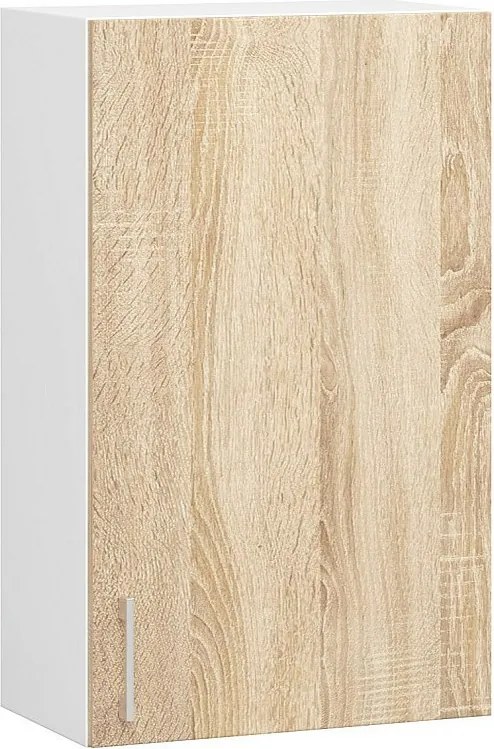 Szafka kuchenna AKORD W50 system LIMA Biała 50 cm 1 drzwi kolor Dąb Sonoma mat 2 półki 50x30,5x72 cm