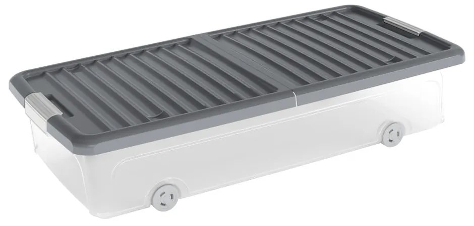 Plastikowy pojemnik pod łóżko z pokrywką 74x37x16,5 cm W box underbed L – KIS