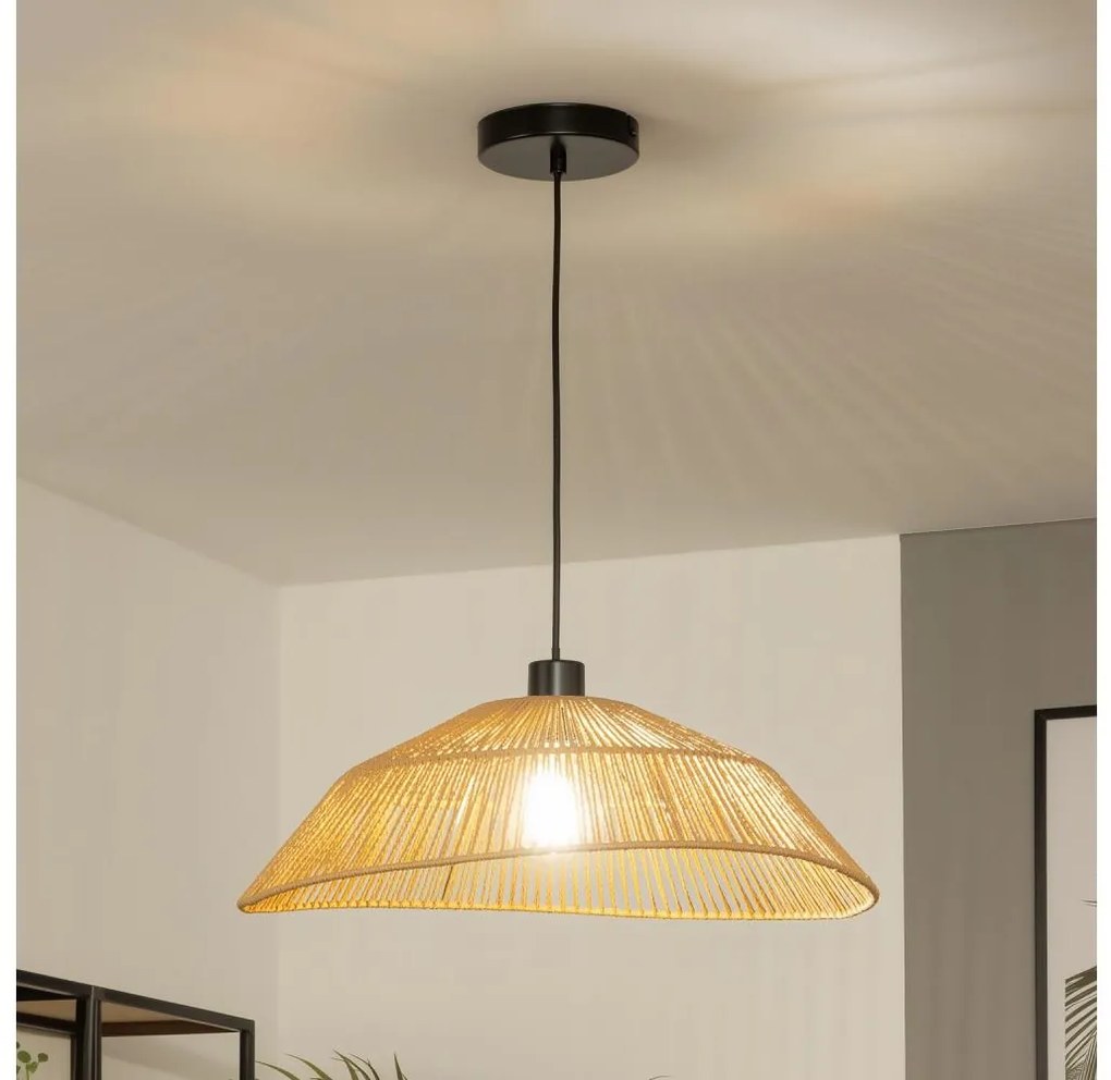 Brilagi - Żyrandol LED na lince CERIA BOHO 1xE27/40W/230V Ø 50 cm brązowy