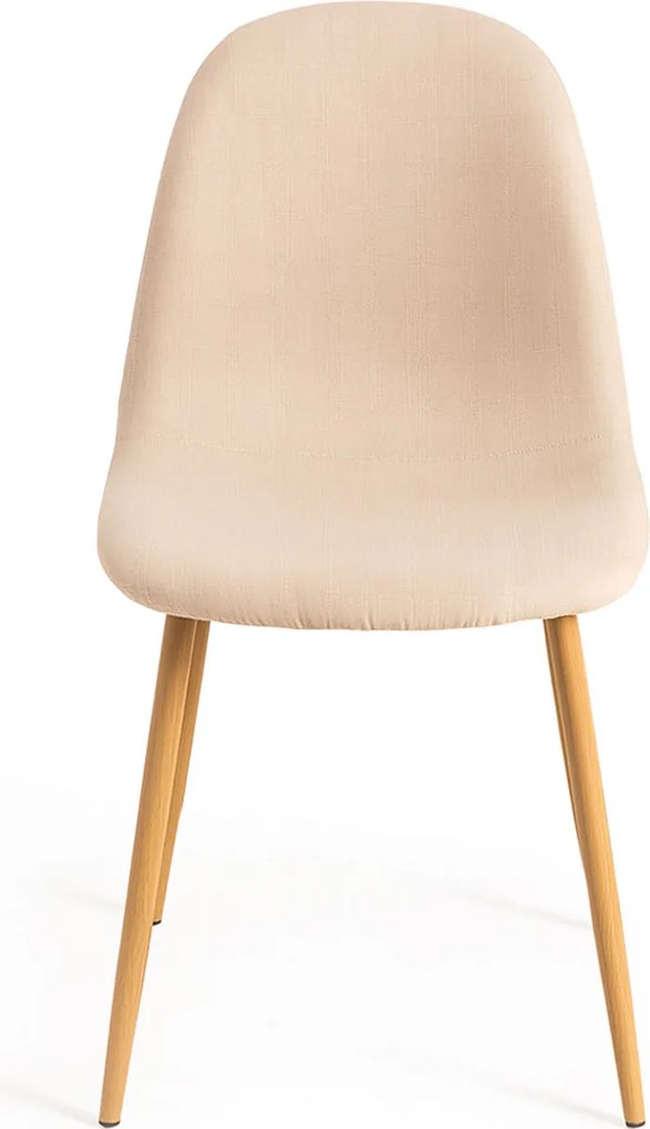 Zestaw 4 Krzese Teok Tkanina