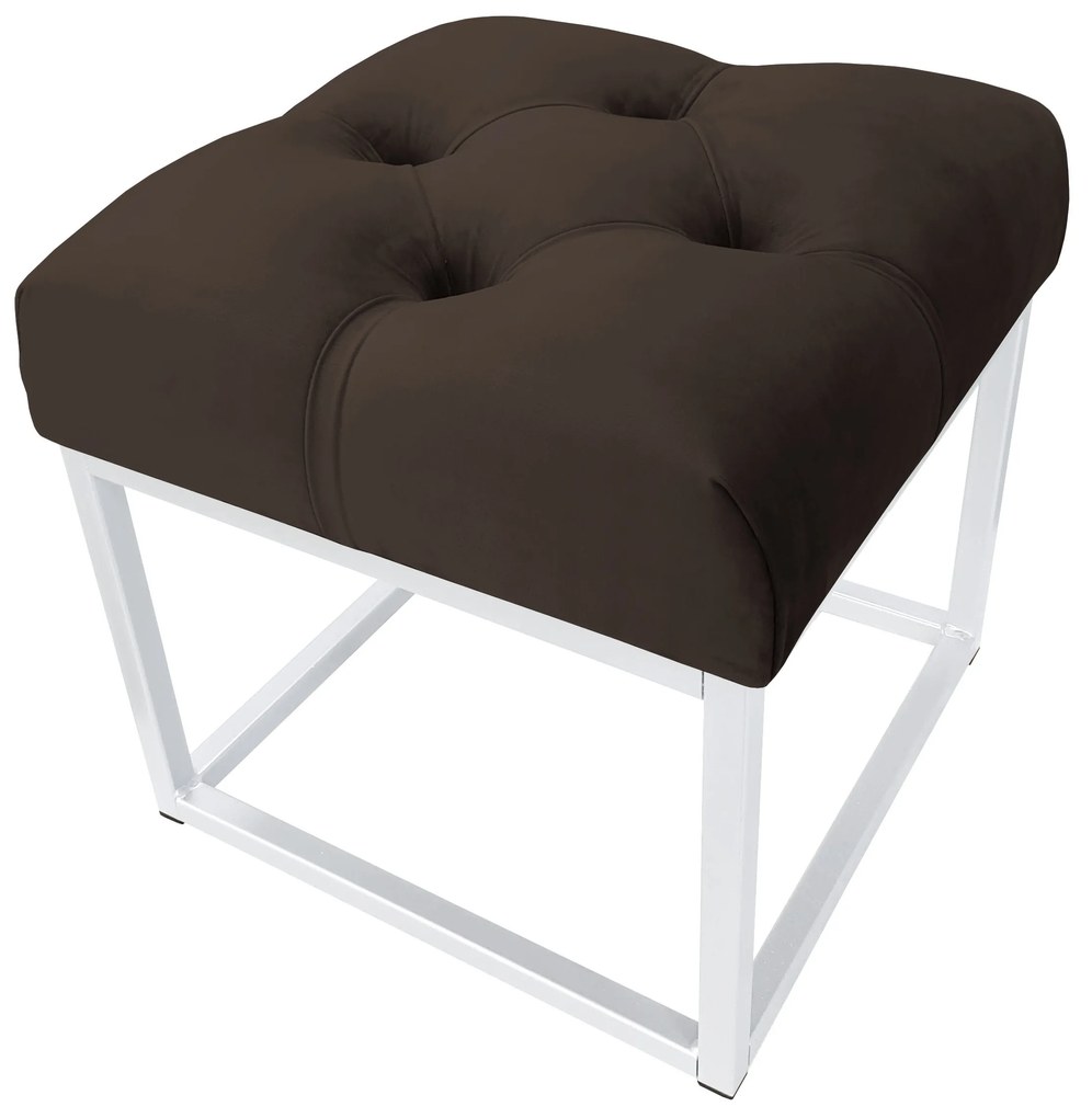 Pufa CHESTERFIELD LOFT ławka postawa biała MG05