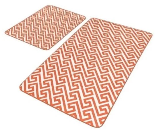 Pomarańczowe aksamitne dywaniki łazienkowe zestaw 2 szt. 60x100 cm – Mila Home