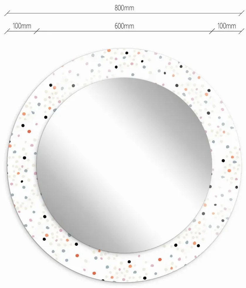 Lustro okrągłe MORENA DOTS 80cm białe BALTICA DESIGN