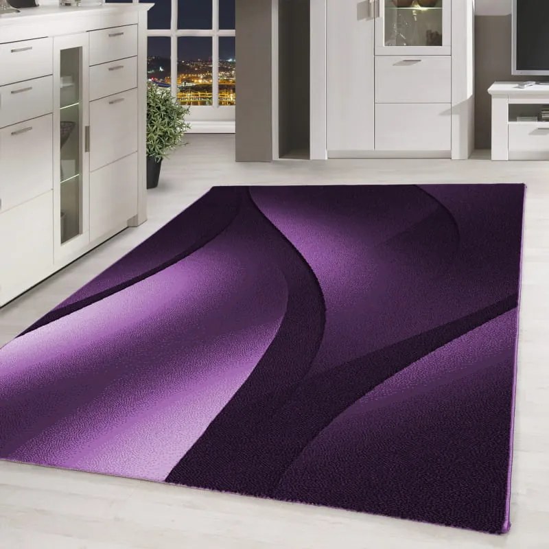 Dywan nowoczesny Plus Linie fioletowy 200 cm x 290 cm