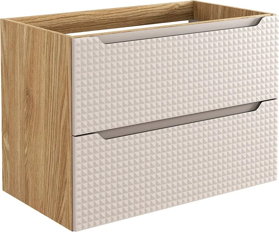 Beżowa szafka łazienkowa z szufladami 80 cm R0-K58
