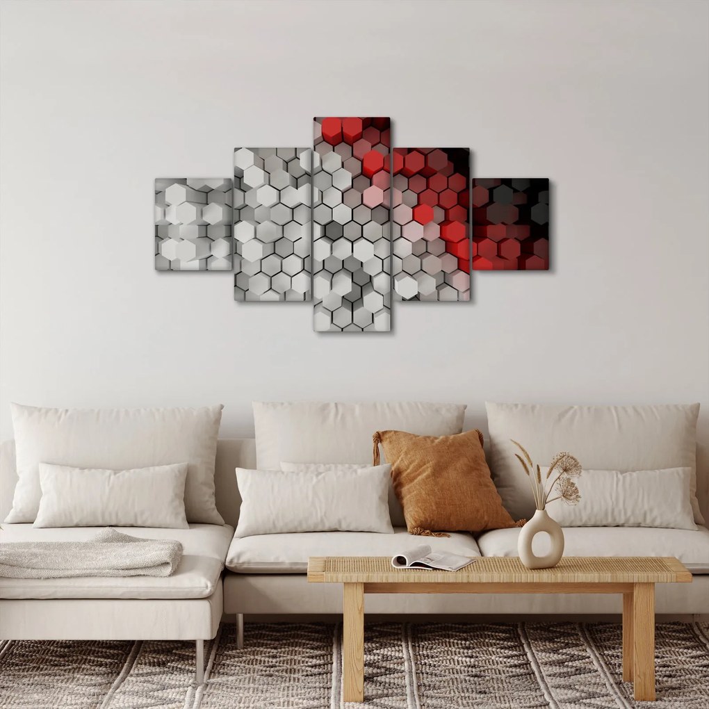 Obraz - sześciokąty 3D (125x70 cm)