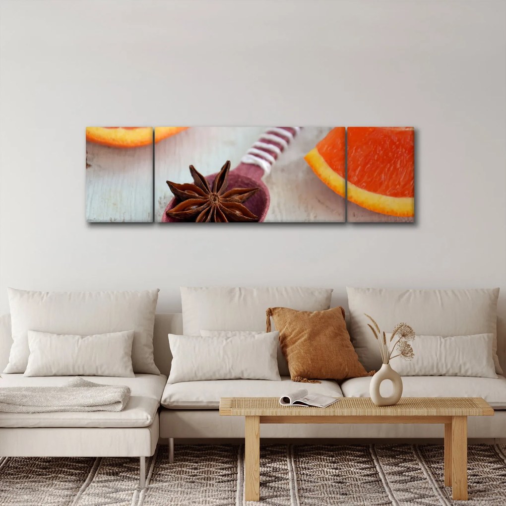 Obraz cynamonu na łyżce (170x50 cm)