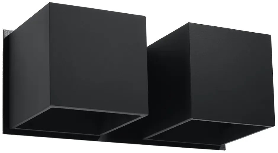 Czarny geometryczny kinkiet podwójny M9-F17