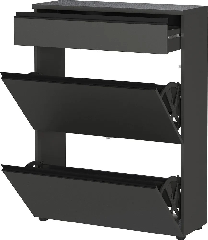 Antracytowa szafka na buty 80x107x29 cm Baldone – Germania