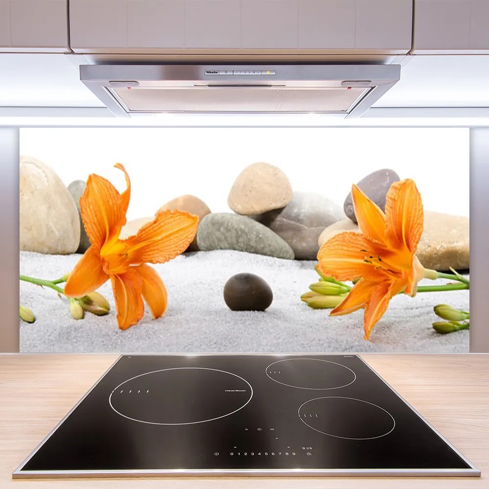 Szkło Dekoracyjne do Kuchni Artystyczna Interpretacja Lilii