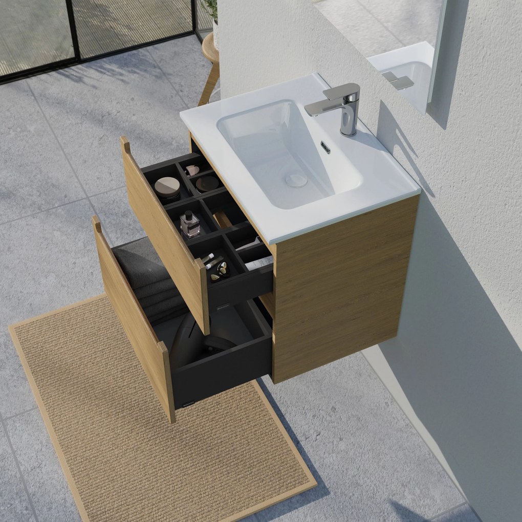 Badmöbel Set VIREO 60 cm mit Waschbecken