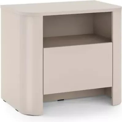 Szafka nocna Solvero z szufladą i półką – nowoczesny design, dąb vicenza/kaszmir