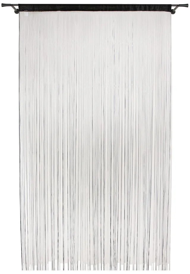 Czarna zasłona na drzwi 100x200 cm String – Mendola Fabrics