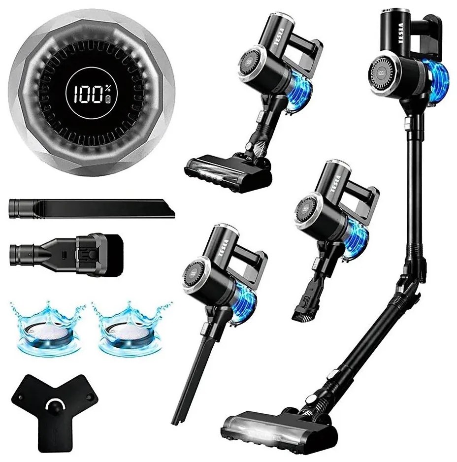 TESLA Electronics PureStar - el. odkurzacz bezprzewodowy 2w1 150W/2200mAh