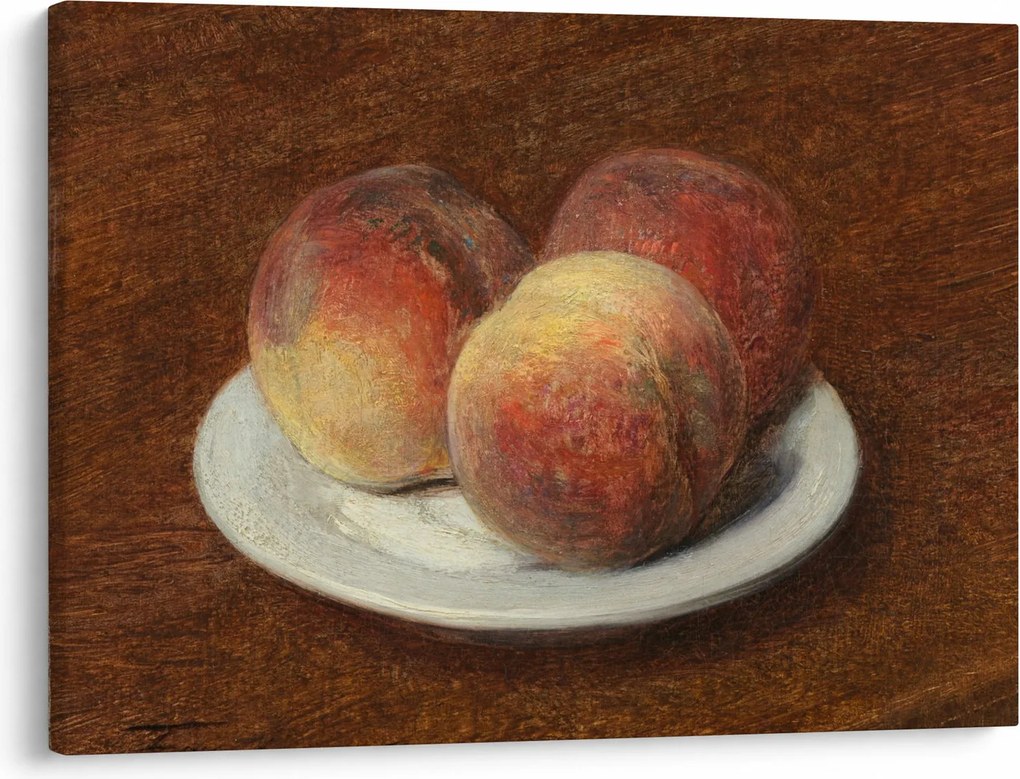 Obraz - Henri Fantin-Latour, Three Peaches on a Plate, reprodukcje (70x50 cm)