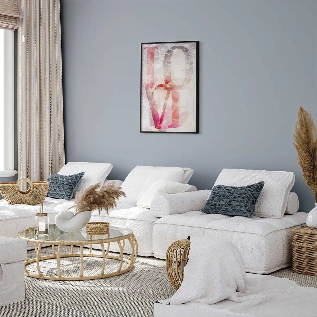 Plakat Miłość magnolii 29,7x42 cm z ramą czarną bez marginesu ARTGEIST B