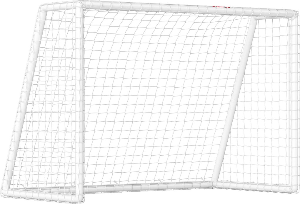 SPORTNOW Bramka piłkarska, wytrzymała siatka, rama z tworzywa sztucznego, kołki, 180L x 92B x 124H cm, Biały