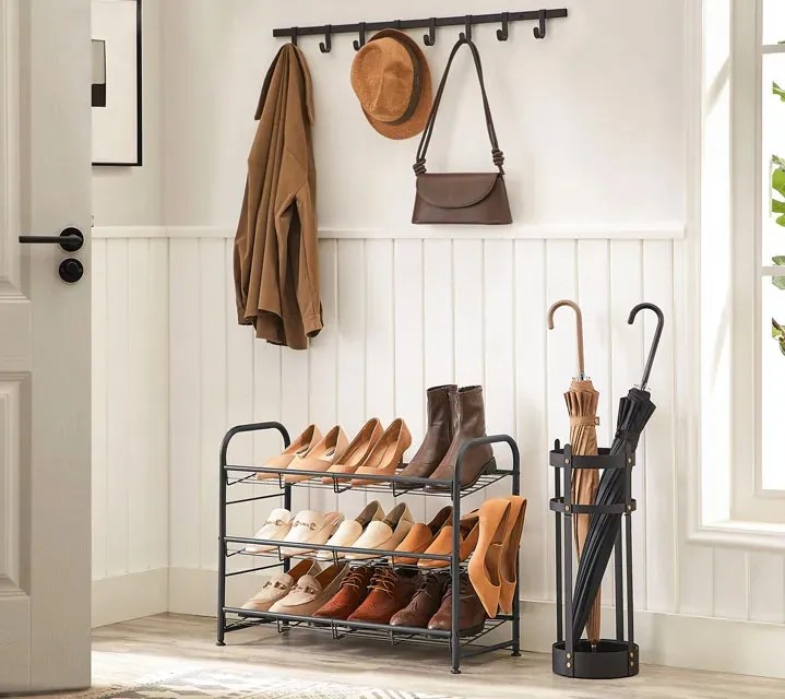 Czarna Metalowa Szafka Na Buty M5-H08