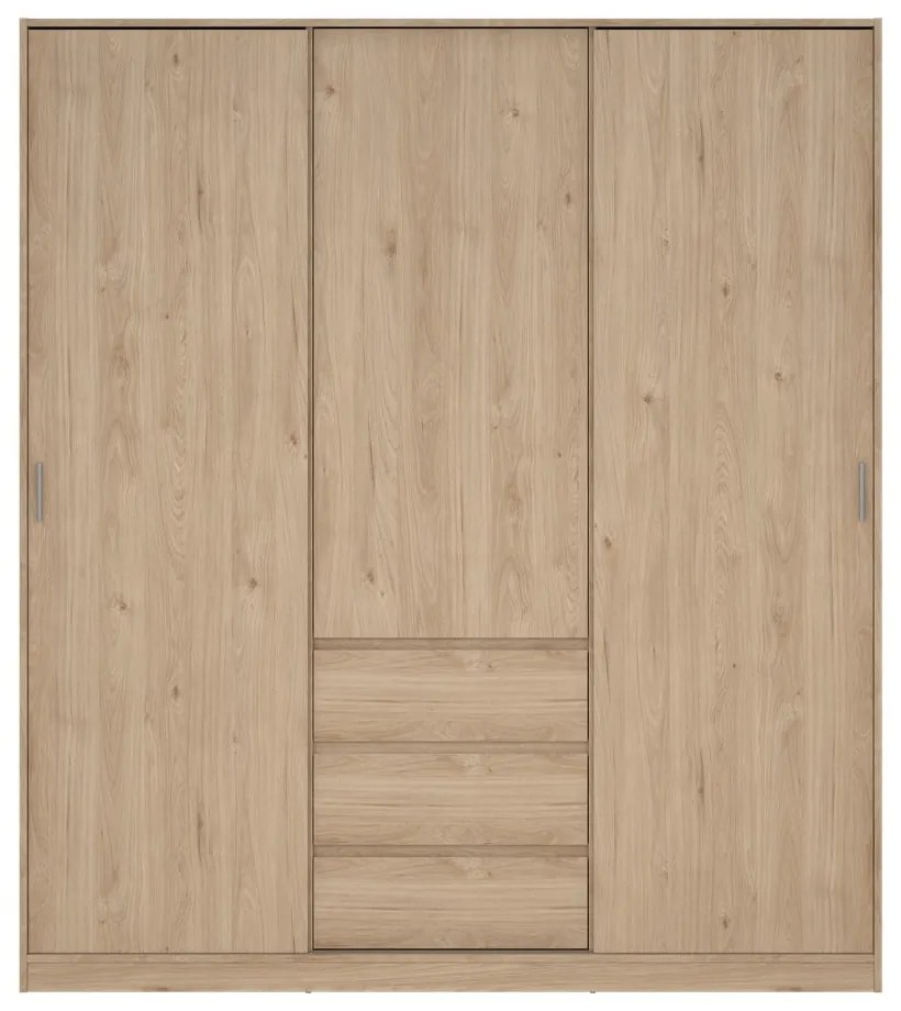 Szafa w dekorze dębu z drzwiami przesuwnymi w naturalnym kolorze 177x200x60 cm Naia – Tvilum