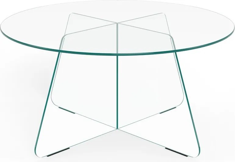 Szklany okrągły stolik ø 80 cm Samos – Actona