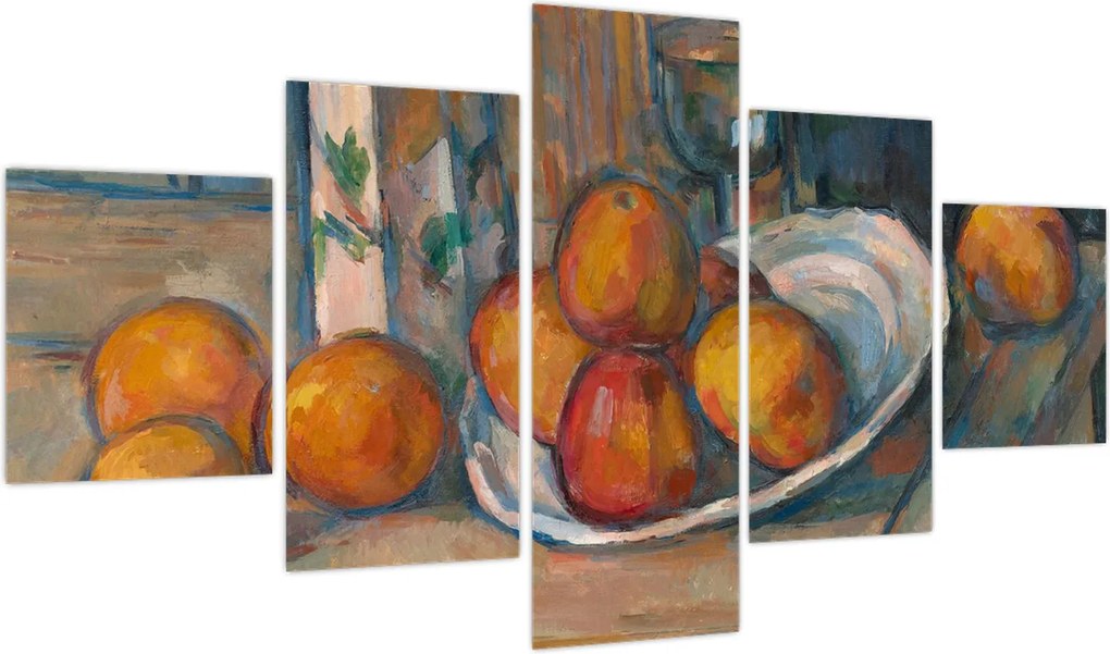 Obraz - Paul Cézanne, Still Life with Milk Jug and Fruit, reprodukcje (125x70 cm)