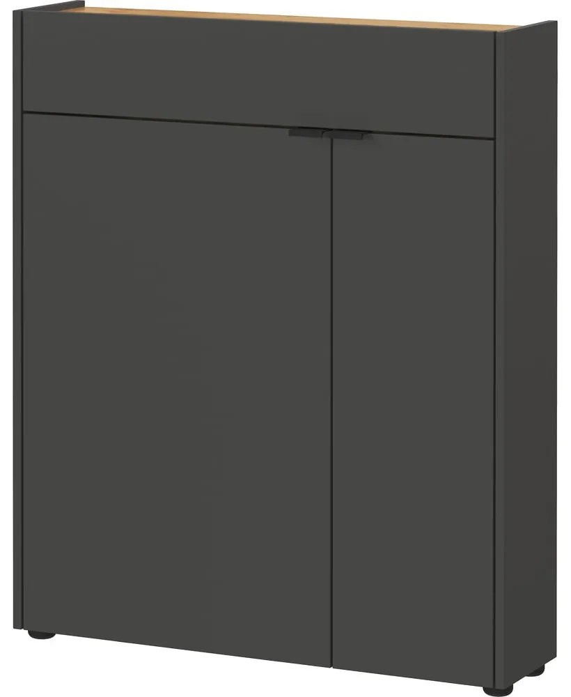 Antracytowa szafka 82x102x22 cm Ameca – Germania