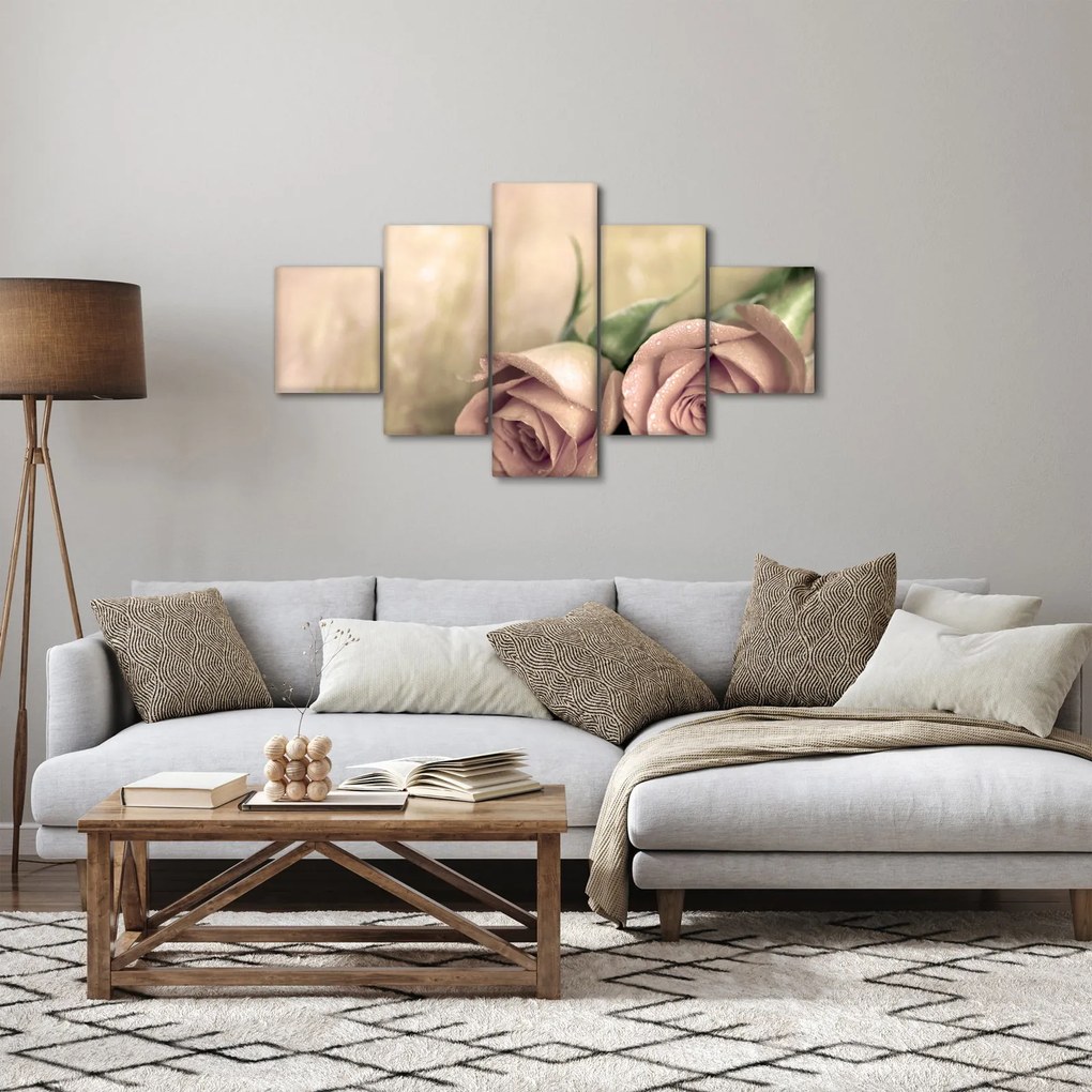 Obraz - Delikatne róże (125x70 cm)