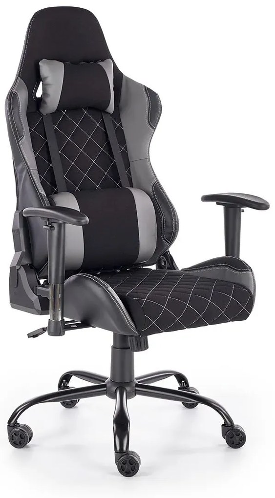 Czarny tapicerowany fotel gabinetowy R0-L59