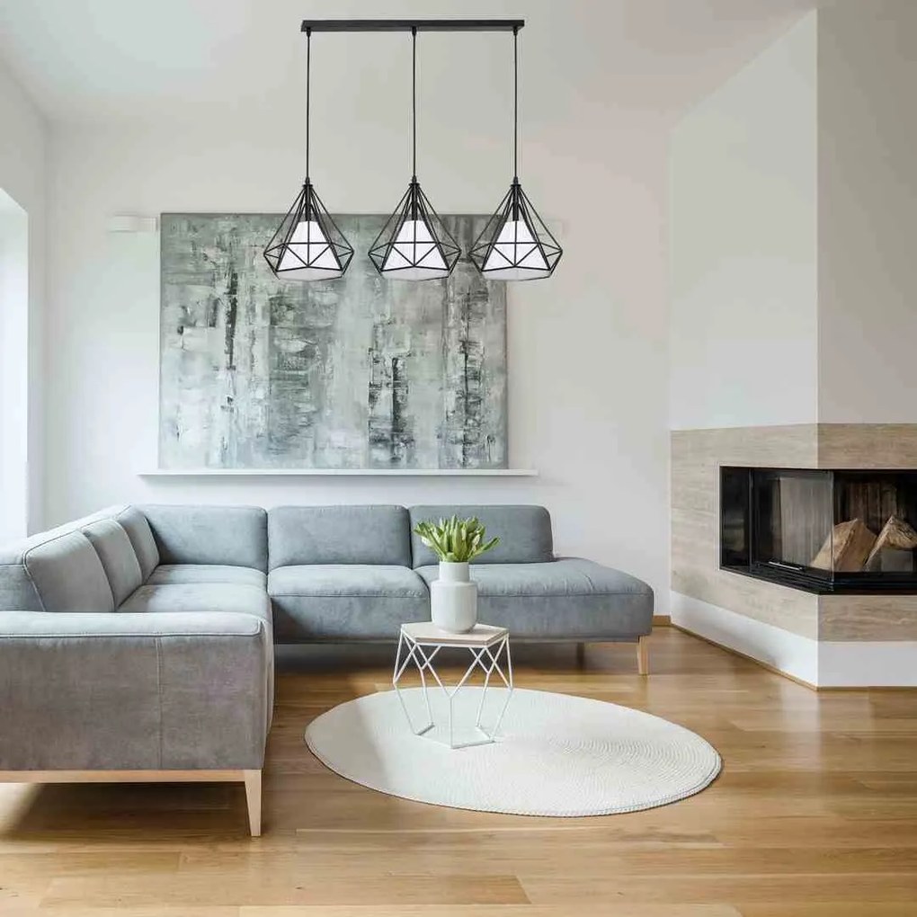 Lampa Wisząca Metalowa Loftowa TRIANGOLO 3xE27