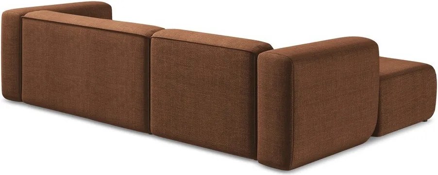 Narożnik (lewostronny/z szezlongiem) w kolorze terakoty Ekahi – Makamii