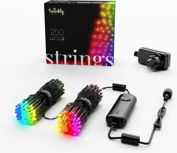 Twinkly TWS250STP-BEU - Zewnętrzny łańcuch LED RGB 250 diod, 23,5 m, IP44, Wi‑Fi
