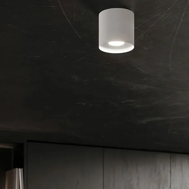 Biały minimalistyczny plafon tuba - 4X A405 S6-P57