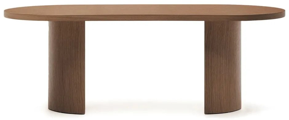 Okrągły stół z blatem w dekorze orzecha 100x200 cm Nealy – Kave Home