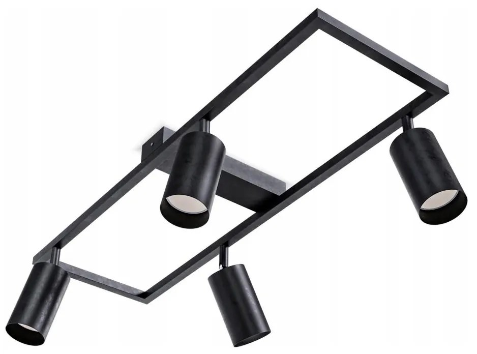 Oprawa punktowa 4xGU10/30W/230V czarna